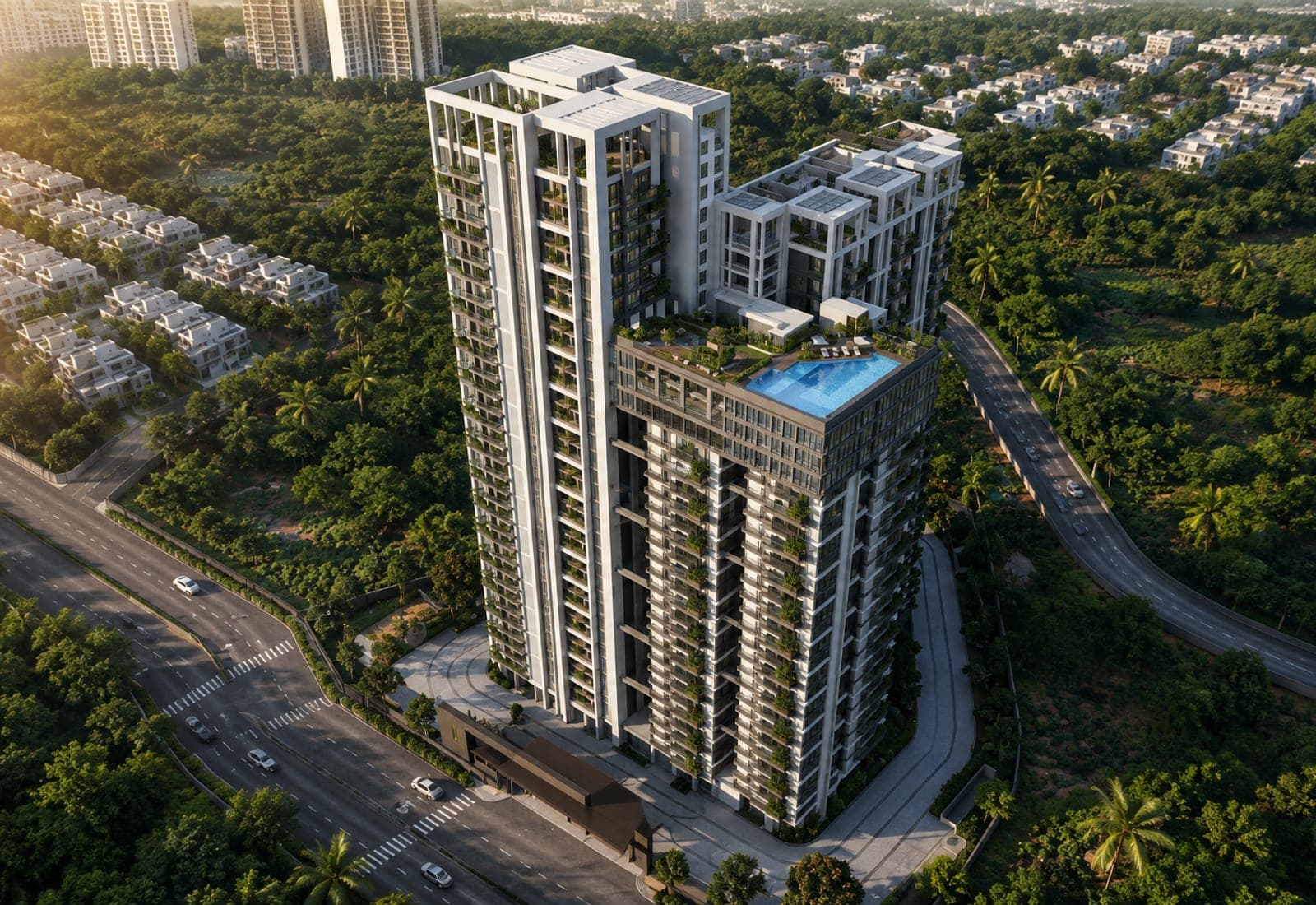 Vian Mrida residential tower at Kollur